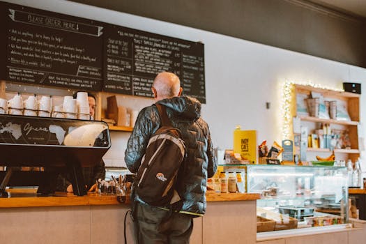 people communicating in a coffee shop