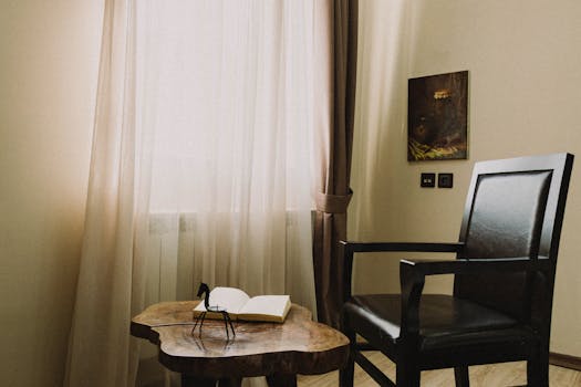 calm reading nook