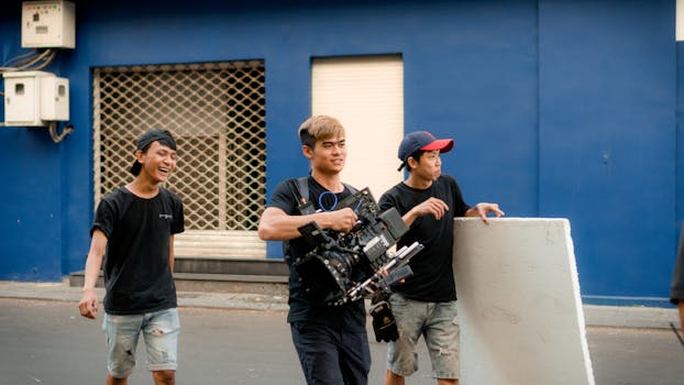 behind-the-scenes of documentary filming