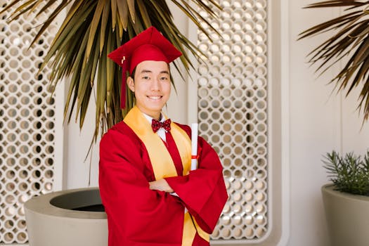 a person celebrating learning milestones